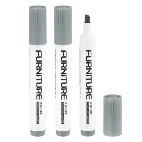 Zaplyte 678202661093 3pcs Furniture Markers Touch Up Repair Kit Wood Maker Gray
