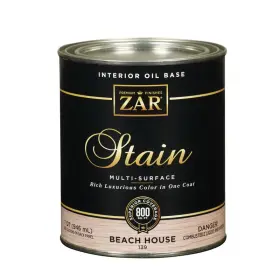 13912 Zar Semi-transparent Smooth Beach House Deep Base Oil-based Wood Stain 1 Quart