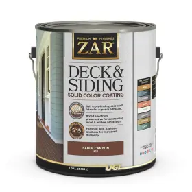82313 Zar Exterior Wood Stains 400-sq-ft Canyon Deck Siding Solid Color Coating Brown