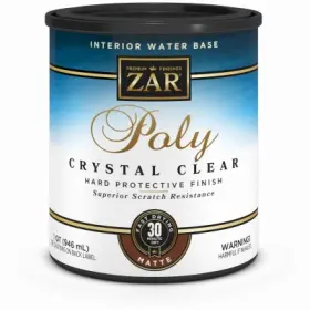 832675 Zar Interior Polyurethane Water Based Crystal Clear Matte Quart -