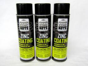 Zinc Kote 860001899160 Cold Galvanizing Paint 22 Oz Aerosol - 3 Cans