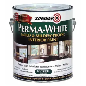 Zinsser 047719027713 Perma White Mold And Mildew Interior Paint Eggshell 1 Gal Zinsser 047719027713 Perma White Mold And Mildew Interior Paint Eggshell 1 Gal