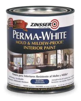 2704 Zinsser Interior Paint Satin Waterbase White 1 Quart