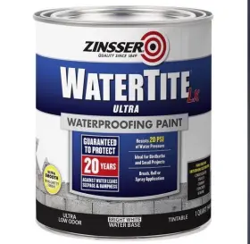 271098 Zinsser Watertite Waterproofing Paint Bright White 1 Quart Free Shipping