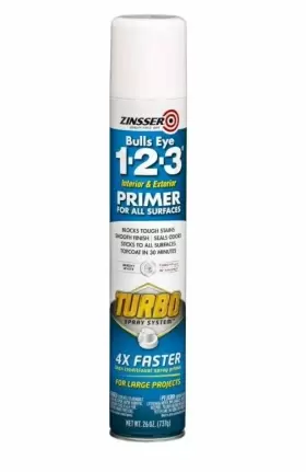 343748 Zinsser Bulls Eye 1-2-3 Turbo Primer White 26-oz. Spray - Quantity 1