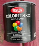 Krylon Colormaxx Acrylic Latex Paint Gloss Black 8 Fl Oz Free Shipping New. Price: $12.00.