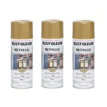 Rust-oleum 11OZ Gold Rush Metallic Spray Paint Pack Of 3 Weather Resistant New. Price: $51.59.