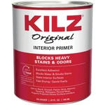 Kilz Original Oil-based Interior Primer Sealer Stainblocker, White, 1 Qt. New. Price: $113.35.