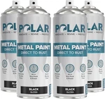 Polar Gloss Black Direct Rust Spray Paint - 4 X 13.5 Fl Oz Protect And Stop New. Price: $56.99.