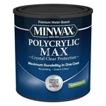 Minwax Polycrylic Max Ultra Flat Clear Water-based 1 Qt New. Price: $33.95.