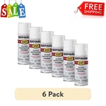 (6 Pack) White, Rust-oleum Stops Protective Enamel Gloss Spray Paint, 12 Oz New. Price: $37.29.