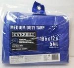New Everbilt Medium Duty Tarp 10 Ft. X 12 Blue. Price: $28.59.