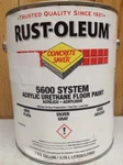 Rust-oleum 251291 5600 Floor Paint,silver GRAY,1 Gal. PK1 New. Price: $53.99.