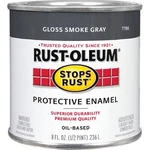Rust-oleum Stops 7786730 Enamel Paint, Oil, Gloss, Smoke Gray, 0.5 Pt, Can, New. Price: $18.75.
