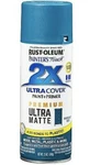 Rust-oleum Painter's Touch 2X Premium Ultra Matte Spray Paint, Nantucket Blue New. Price: $14.95.