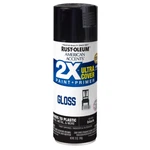 All Surfaces 2X Ultra Cover Protection Gloss Black Spray Paint & Primer 12 Oz New. Price: $15.54.