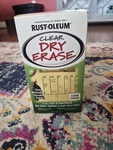 Rust-oleum 284637 Specialty Dry Erase Kit 16-OUNCE Clear Create Wall New. Price: $27.99.