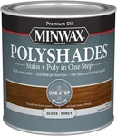 Polyshades Wood Stain + Polyurethane Finish Pint, Honey, Gloss New. Price: $21.99.