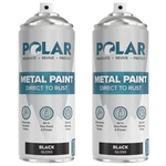 Polar Gloss Black Direct To Rust Spray Paint - 2 X 13.5 Fl Oz Protect And S... New. Price: $31.38.