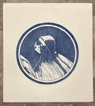 Benjamin Harjo Jr. Wood Block Print Specter Of The Trail Tears 3/32 Used. Price: $185.00.