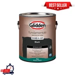Glidden Fundamentals Exterior Paint, Black, Flat Finish, 1 Gallon, Quick Drying New. Price: $29.99.