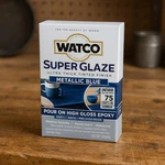 Rust-oleum Watco Super Glaze Pour On High Gloss Epoxy Metallic Blue 1 Qt. New. Price: $27.99.