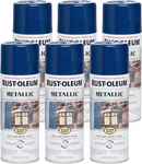 7251830-6PK Stops Rust Metallic Spray Paint, 11 Oz, Cobalt Blue, Pack New. Price: $85.95.
