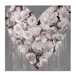 Stupell Industries Pink Rose Heart Over Grey With Paint Drip Wall Art, 24X24,... New. Price: $58.60.