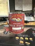 General Finishes Water Based Milk Paint, 1 Quart, Snow White New. Price: $40.00.