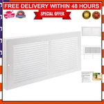 Louvered Steel Baseboard Return Air Grille 14X6-INCH, White, Durable Finish New. Price: $36.99.