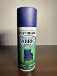 Rust-oleum Outdoor Fabric Spray Paint Navy 12OZ Water Resistant Uv Protection New. Price: $17.50.