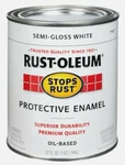 Rust-oleum Semi-gloss White 1 Qt Stops Protective Enamel Oil-based 7797-502 New. Price: $26.59.