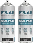 Satin Black Direct Rust Spray Paint - 2 X 13.5FL Oz Protect And Stop Corros New. Price: $39.01.