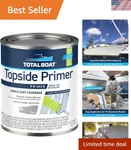 Marine Topside Boat Paint Primer For Fiberglass And Wood Gray, Quart New. Price: $61.99.