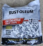 Rust-oleum Metallic Silver Concrete Floor Decorative Color Chips New. Price: $14.99.