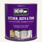 1 Qt. White Acrylic Interior Kitchen, Bath & Trim Stain-blocking Primer And Seal New. Price: $19.47.