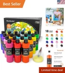 Bulk 18 Colors Acrylic Paint, 250ML Non-toxic Bottles For Creative Projects New. Price: $66.59.