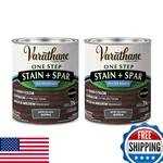Varathane Kona Semi-gloss Water-based Exterior Spar Urethane, Quart, 2 Pk New. Price: $75.23.