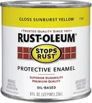 7747730 Stops Rust Brush On Paint, Half Pint, Gloss Sunburst Yellow 8 Fl Oz (pac New. Price: $19.49.