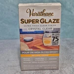 Rust-oleum Varathane Super Glaze, 241352 Ultra Glossy Epoxy Finish Preservative New. Price: $21.95.