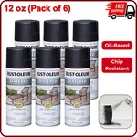 Rust-oleum 7220830-6PK Stops Textured Spray Paint, Black, 12 Oz Pack New. Price: $59.86.