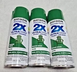 New Lot Of 3 Rust-oleum Painter's Touch Gloss "meadow Green" Spray Cans. Price: $21.00.