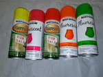 5 Pk Rust-oleum Fluorescent Neon Spray Paint Yellow Pink Red-orange Green New. Price: $64.99.