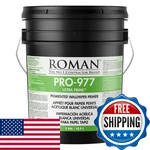 Roman PRO-977 White Wallpaper Primer Pigmented Acrylic For Wallcovering New. Price: $260.51.