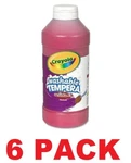 New Crayola Artista Ii Washable Tempera Paint, Red, (6 Pack, 16 Oz Each). Price: $29.98.