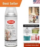 Fast-drying 11-OUNCE Krylon Varnish Spray: Protects Acrylic & Watercolor Paints New. Price: $14.99.