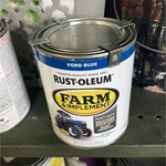 Rust-oleum Farm & Implement Paint Ford Blue 1 Quart Weather Resistant New. Price: $14.99.
