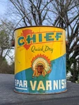 Rare Chicago Paint Inc Chief Brand Varnish Can Used. Price: $194.95.