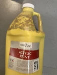 Handy Art Acrylic Paint Half Gallon Chrome Yellow Used. Price: $19.79.