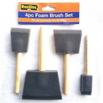 Rustins Foam Brush 4 Set Wooden Handle Oil Varnish Stain Paint Applicator New. Price: $7.72.